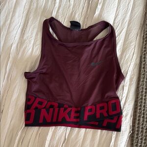 Nike Pro Burgundy Sports Bra